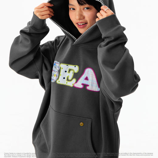 CryingCenter SEA贴布绣连帽卫衣 哭喊中心 商品图4