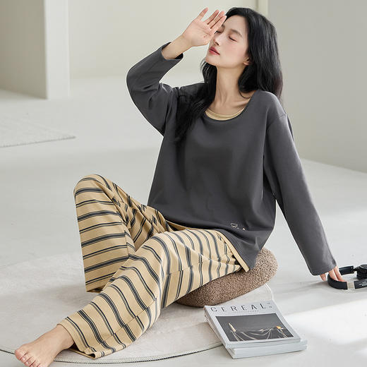 纯棉睡衣女款长袖2025新款春秋款卡通100%全棉女士家居服套装秋季 商品图10