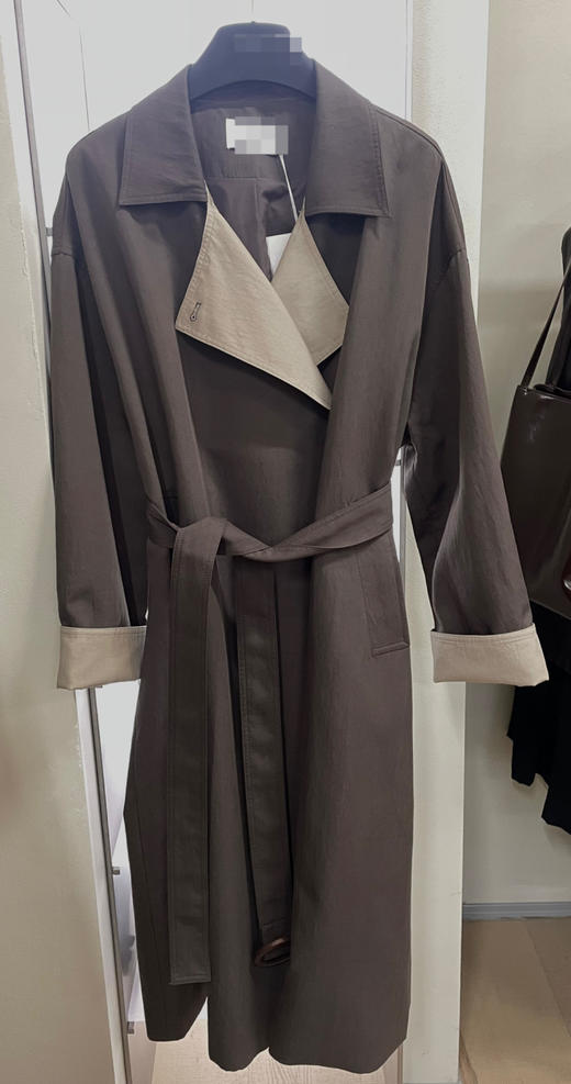 【门店同款】ENJOY秋季“光阴序语”撞色长款风衣 166493546 商品图0