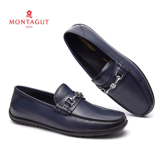 梦特娇男士经典商务一脚蹬真皮爸爸鞋牛皮乐福鞋舒适开车鞋商务男鞋 商品图6