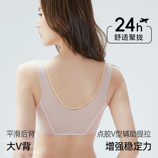 夏季凉感透气无痕美背内衣 无钢圈软支撑文胸 均码（90-130斤） 商品图2