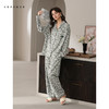 可人儿春秋季带胸垫奥力棉女士长袖长裤睡衣可外出纯棉家居服套装 商品缩略图3