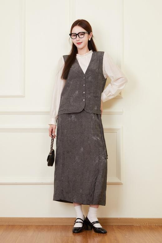 Le Malene 灰色精致国风背心半裙套装 20922 商品图2
