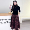 QYM 1211625B05-Y时尚两件套裙长袖小衫搭配高腰印花半身裙 商品缩略图1