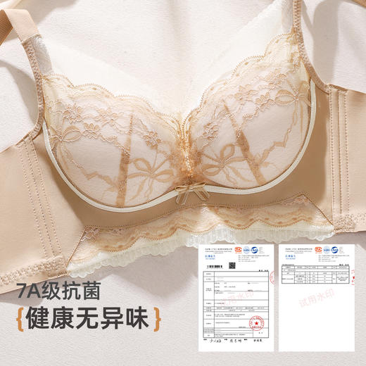 雅黛丽内衣女小胸聚拢显大7A抑菌杯侧收防外扩美背性感蕾丝文胸罩 商品图2