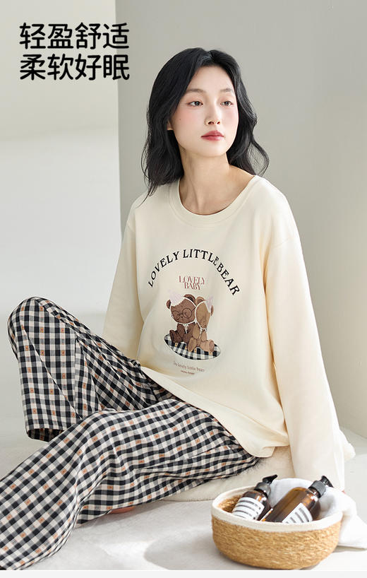 纯棉睡衣女款长袖2025新款春秋款卡通100%全棉女士家居服套装秋季 商品图8