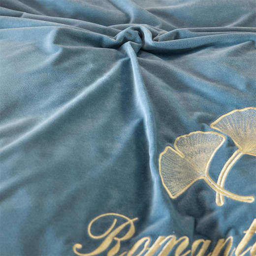 【品牌直发】加倍生活 高克重水晶绒绣花四件套 多色可选 商品图4