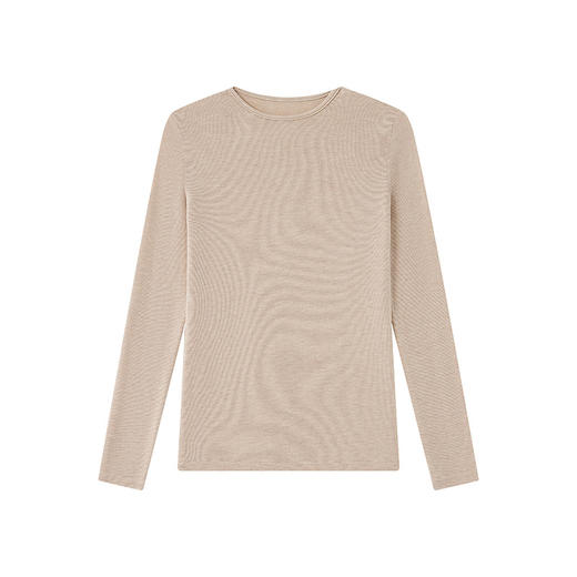 【天丝莫代尔山羊绒打底衫】秋冬修身纯色亲肤T恤高级感轻奢针织衫 商品图10