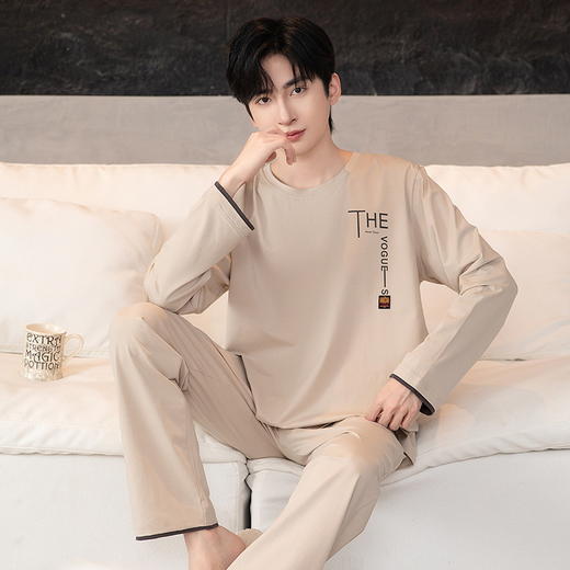春秋新款睡衣男士棉质套头长袖长裤高级感青少年可外穿家居服新款新品 商品图7