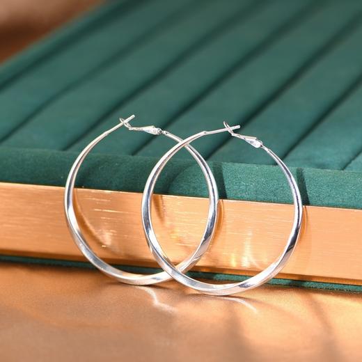 【若拉】S925银素圈抛光耳饰【SCH-SY33129】 商品图1