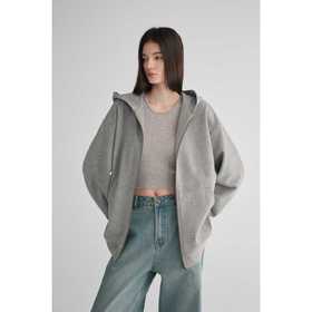 MAISON CECILE 四色/秋冬羊毛厚织宽松极简廓形连帽卫衣外套