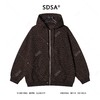 SDSA男士秋冬新款痞帅男装设计师豹纹拉链连帽卫衣网红款开衫外套 商品缩略图1
