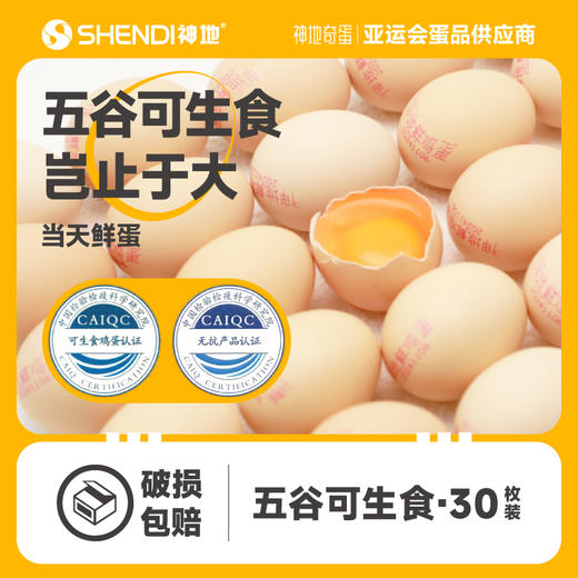 Omega 3高蛋白高营养蛋/生态杂粮大美蛋 可生食 三代无抗 当天鲜蛋 0重金属0农残 神地奇 非土鸡 商品图1