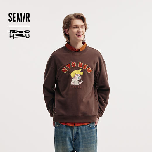 森马×RYO艺术家系列卫衣男时髦潮流绣花情侣装冬季上衣宽松休闲 商品图0