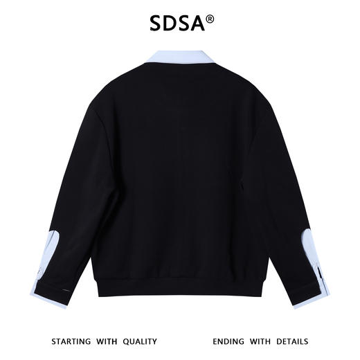 G351SDSA男士秋冬新款痞帅男装韩版撞色拼接拉链翻领卫衣百搭宽松外套 商品图5