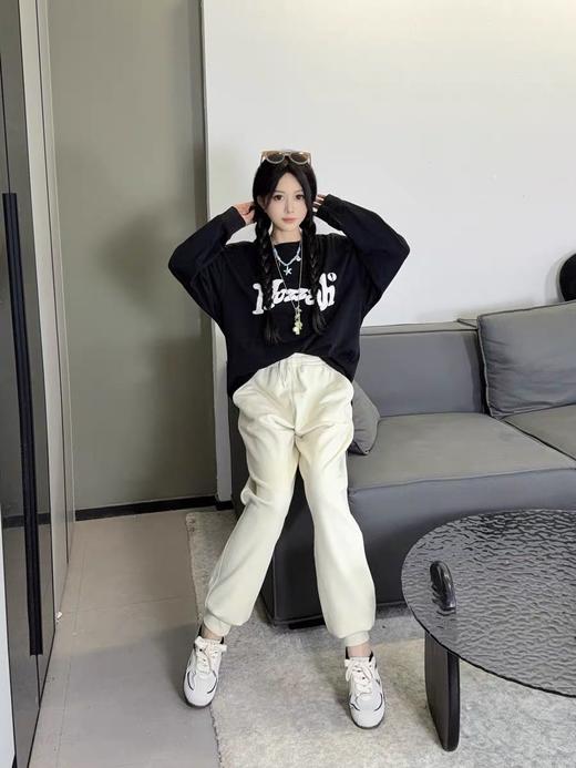 优选 | MLB经典小LOGO束脚长裤 黑色/奶油色/麻灰色 S-XL 显高又显瘦 松弛感 商品图6