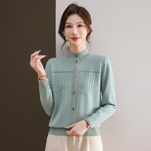 FCY FQ88731半高领长袖针织衫宽松休闲上衣洋气 商品图2