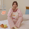 2025新款带胸垫睡衣女士套头长袖卡通可爱春秋季两件套装冬家居服 商品缩略图1