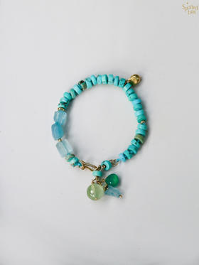 SpoiledBrat Jewelry绿松石 海蓝宝 青金石 葡萄晶手链