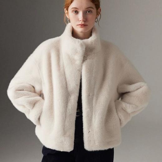 品牌直发【ORIGNAL&CO  米兰貂大衣】短款保暖立领外套 毛针匀密顺直  百搭柔软舒适 商品图2