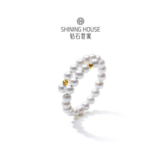 【到店兑换券】钻石世家 18K金淡水珍珠戒指 到店兑换券（戒指里是不锈钢丝可调节，18K金金珠约0.016克，珍珠规格:3-3.5mm）【到店自提/不支持邮寄 / 未使用随时退/到期自动退】 商品图0