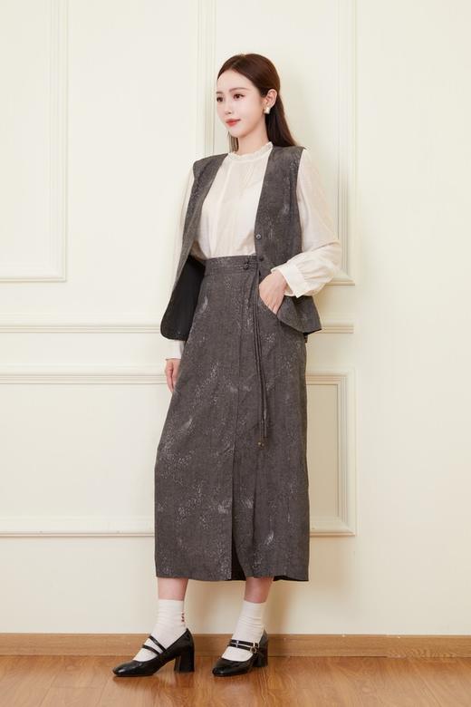 Le Malene 灰色精致国风背心半裙套装 20922 商品图5