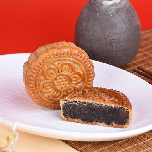 【广式月饼100g】 黑豆杂粮/椒盐杂粮/白莲蓉月饼 商品图3