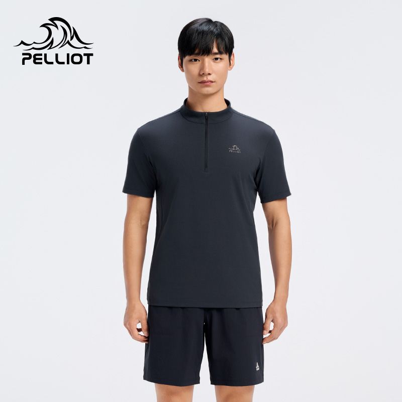 伯希和户外速干T恤男士25新款防晒抗菌运动短袖吸湿百搭休闲半袖