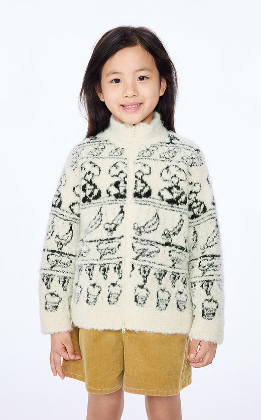 jnby   25年秋款  短款开襟毛衫  1P9310930 商品图3