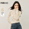 【内购】【花卉肌理】优雅通勤半高领修身弹力长袖可打底蕾丝衫-153SA2834 商品缩略图0