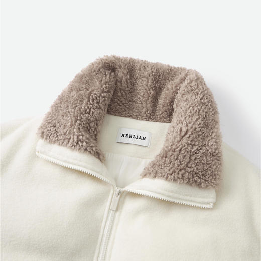 HERLIAN 2025秋季新品女士摇粒绒拼接抽绳设计外套 商品图3