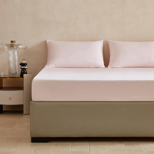 【60S竹纤维床笠】竹纤维单品床笠良品纯色60S支A类抗菌床套席梦思套婴幼儿 商品图9
