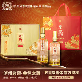 泸州老窖出品 原酿天典 52度浓香型白酒 送礼自饮500ml*2瓶礼盒装