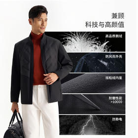 【暖护二号】90白鹅绒蓄热悬浮绒立领夹克羽绒服外套259B1D523N