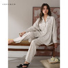 可人儿春秋季带胸垫奥力棉女士长袖长裤睡衣可外出纯棉家居服套装 商品缩略图2