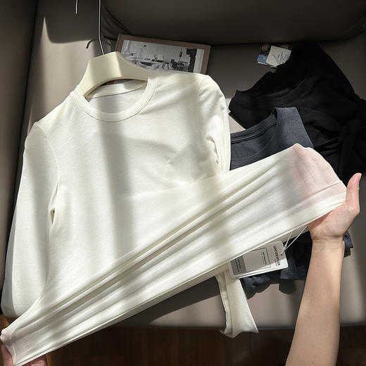 26%莫代尔30%绵羊毛35%棉圆领云感衣 商品图6