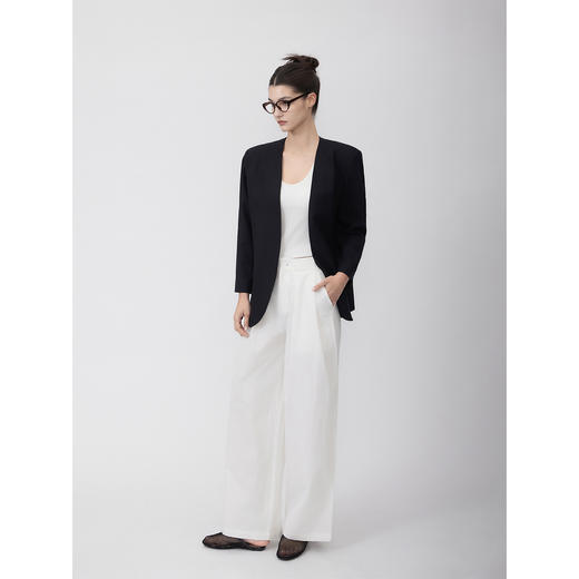 COCO ZONE 刘一一【黑标系列】松弛老钱风精纺羊毛西装ACD1A0464 商品图0