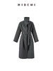 HIDEMI 澳洲美利奴羊毛长毛不规则剪裁门襟堆堆领长款大衣 商品缩略图10