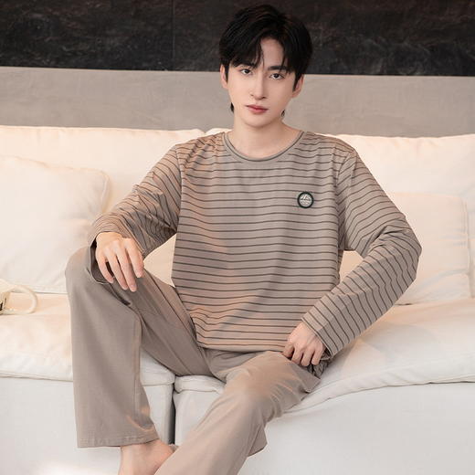 春秋新款睡衣男士棉质套头长袖长裤高级感青少年可外穿家居服新款新品 商品图6
