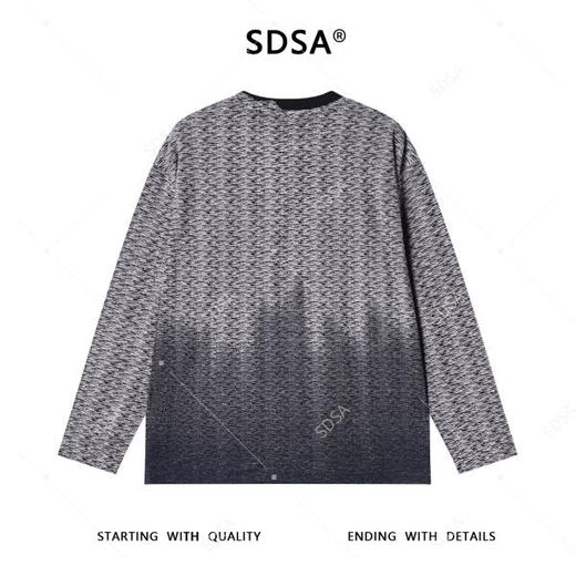 58302SDSA男士秋冬新款痞帅男装潮牌渐变半纽扣圆领卫衣百搭网红款上衣 商品图5