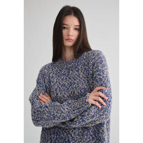 MAISON CECILE 定制纱线麻花感羊毛粗针编织复古慵懒大毛衣