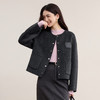 【内购】【100%绵羊毛】优雅通勤圆领撞色绣落肩袖直筒厚双面呢外套-W54OF8761 商品缩略图1