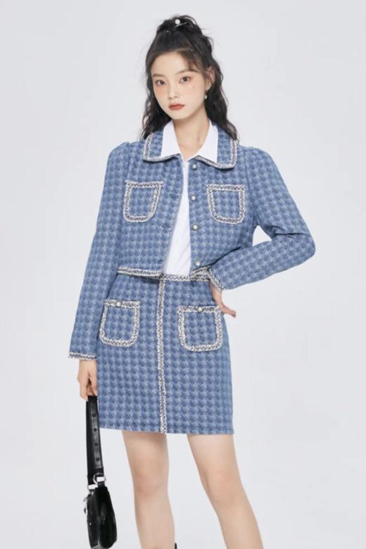 SEM/R森马 复古小香风牛仔外套半裙套装 17097 商品图1