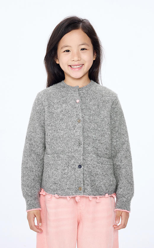 jnby  25年秋款  短款开襟毛衫 1P9312640 商品图3