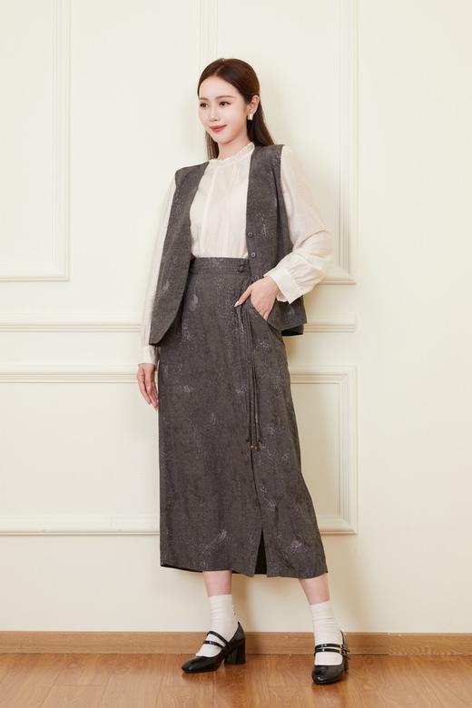 Le Malene 灰色精致国风背心半裙套装 20922 商品图6