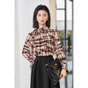 剩S/M/L 米思阳2026春新款优雅复古风格纹立领衬衫宽松舒适上衣女3432 商品缩略图2