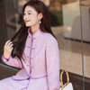 【林栖设计小店】（现货）小香风粉短外套肌理感优雅国风气质2025秋冬新款长袖上衣女T1954147 商品缩略图5