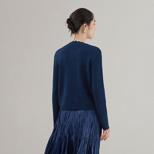 【林栖设计小店】珠片羊毛毛织外套绣花宽松优雅2025秋冬新款上衣毛衣女1954112 商品图7