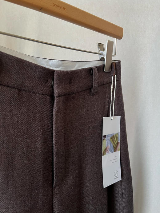 【腿精专属】噢蜜ooomeooo羊毛🦙混纺大长腿宽腿裤 商品图5