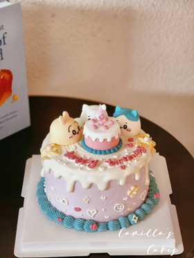 多款式~chiikawa立体小动物复古蛋糕-低糖处理无添加